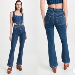 Le Jean Remy Flare Jeans in Indigo Dancer Blue Size 31